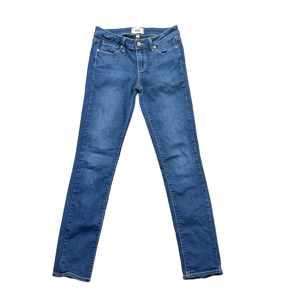 Paige Jeans Y2K Skyline Skinny Low Rise Stretch Dark Wash Denim Women’s Size 27